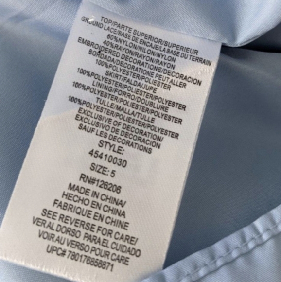 Kids Dream girls Navy Lace Party formal dress Cap Sleeve Size 5 - Picture 7 of 10